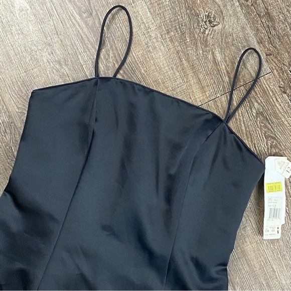 Alex Evenings Dress Women 12 Black Acetate Sleeveless Knee Length Formal Sheath - Picture 4 of 14